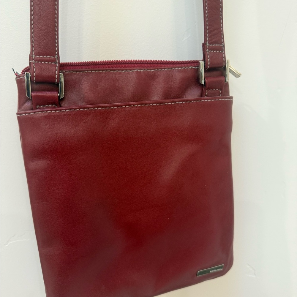 Perlina Deep Red Leather Bag